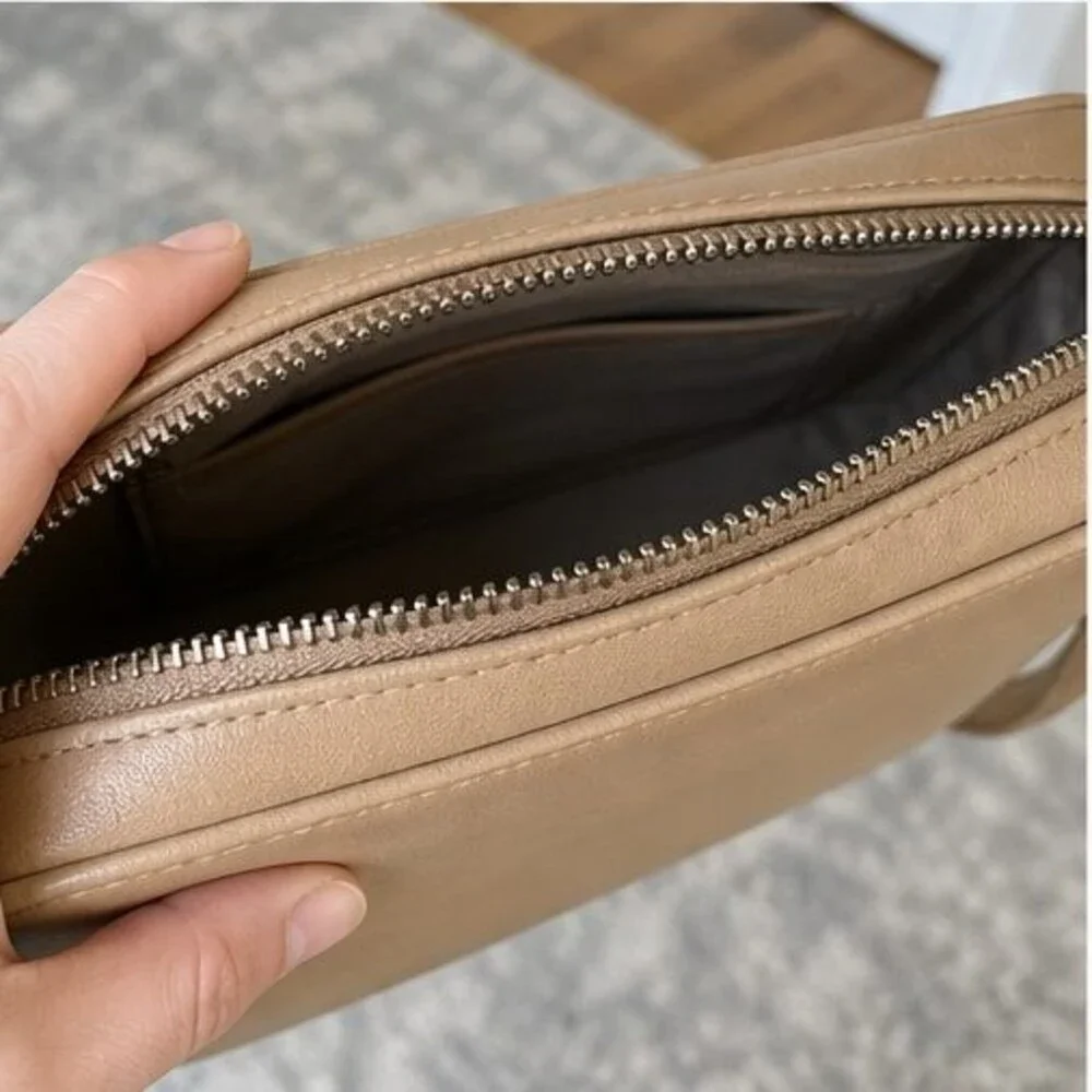 Olive Pebbled Crossbody Bag